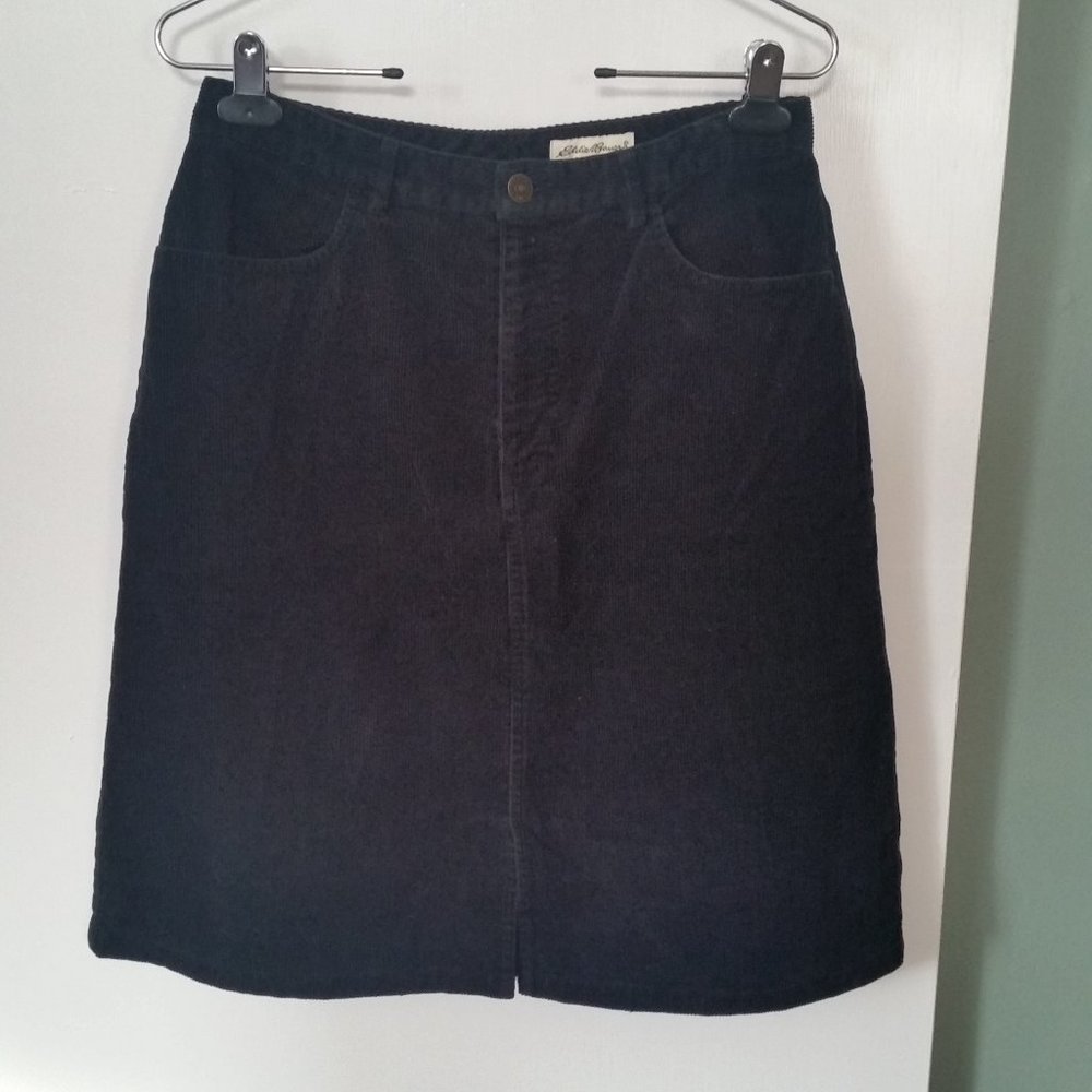 Eddie Bauer Navy Corduroy Skirt Size 10